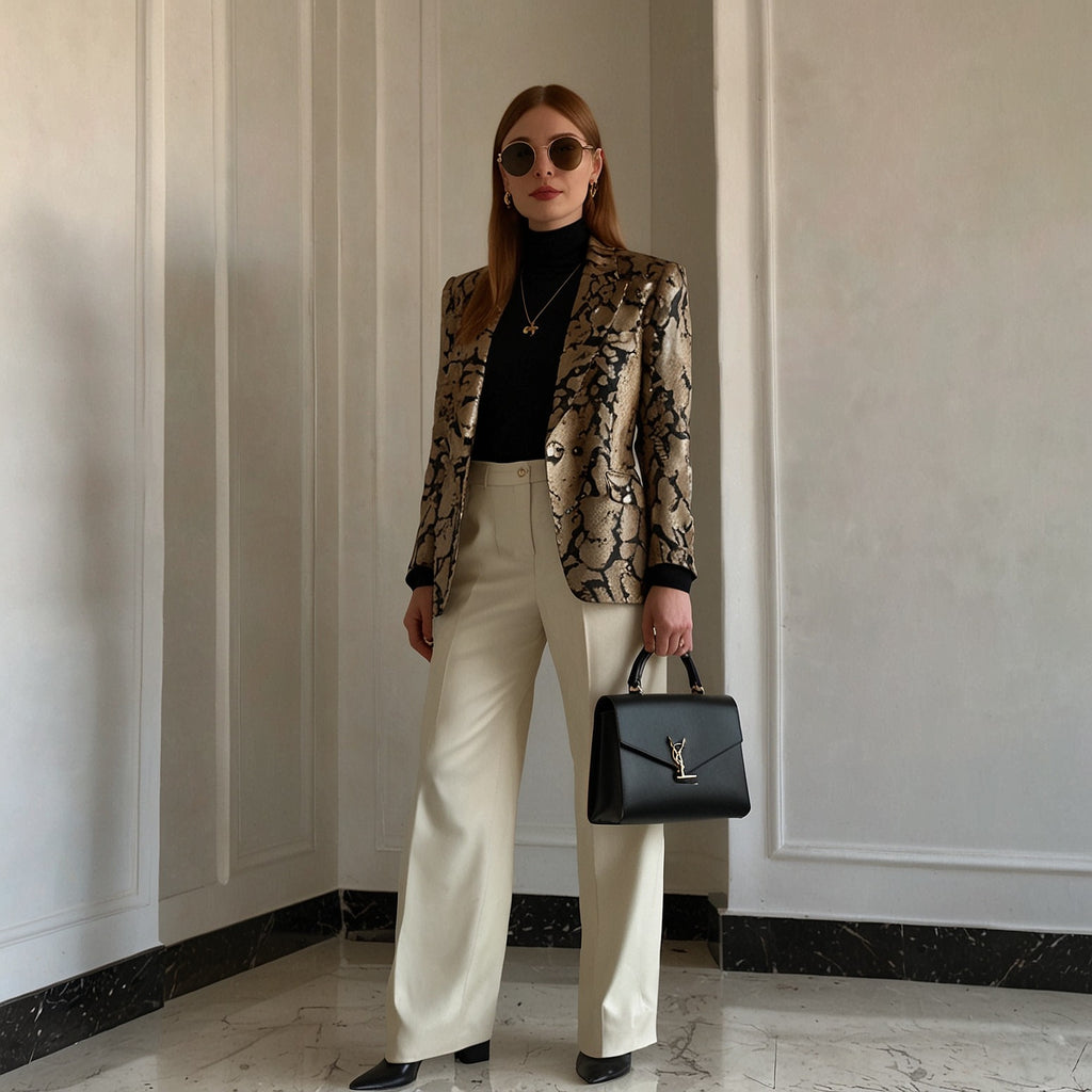 Snake print jacket Fall 2024 | THE YUPPIE CLOSET 